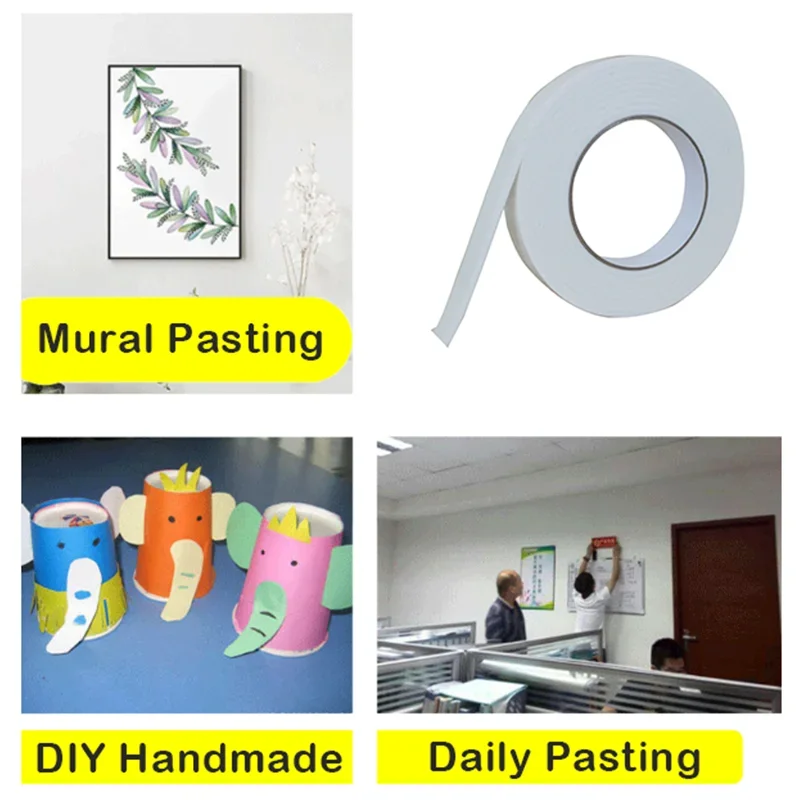 3m White Sponge Double Sided Foam Adhesive Tapes for Mounting Fixing Pad Sticky Super Strong Foam Double Sided Sealing Tape adhesive tape adhesive tapes