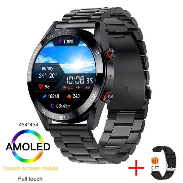 SACOSDING Smart Watch Men 454*454 AMOLED Screen Always Display The Time Bluetooth Call Local Music Smartwatch For Huawei Xiaomi 