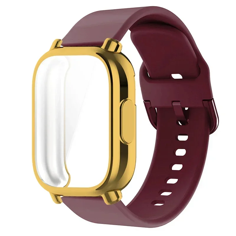 Enhanced Protector Case with Silicone Strap - Full Cover TPU Soft Shell and Breathable Sport Band