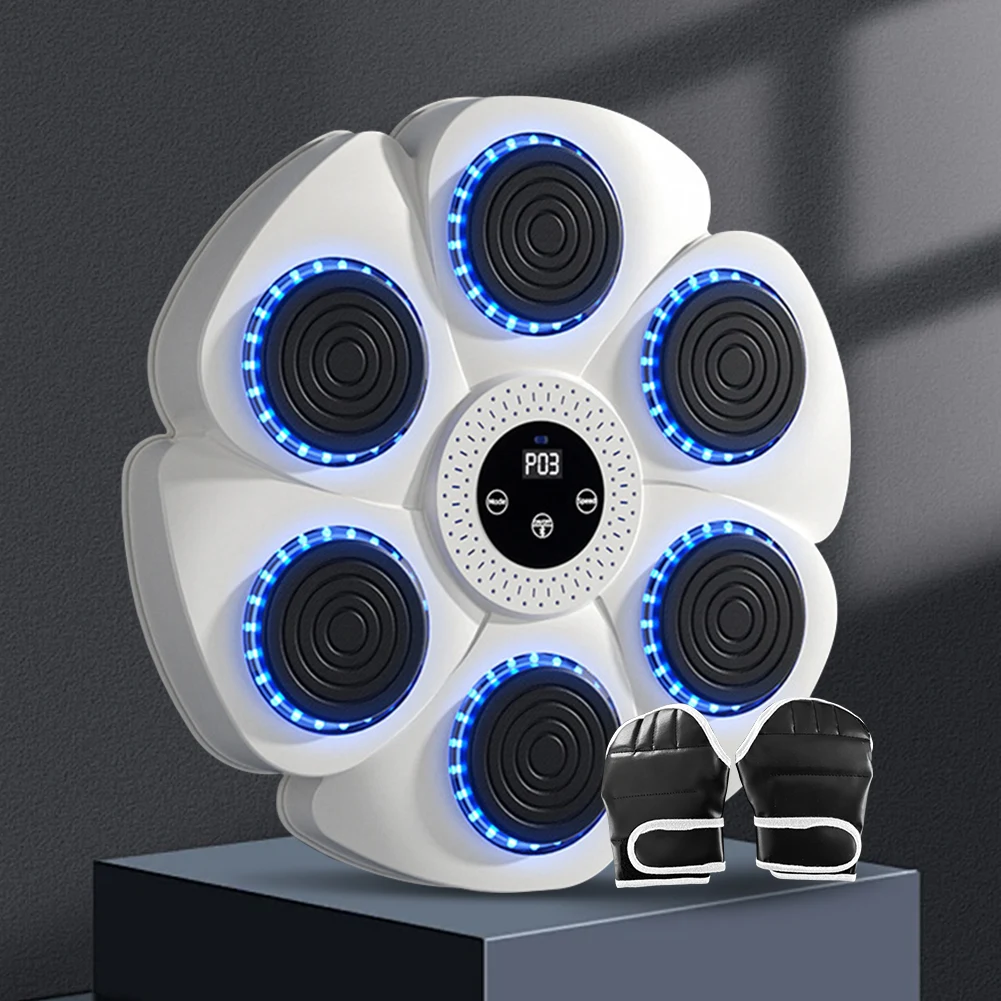 New Smart Music Boxing Machine Adult/Children Muscle Bodybuilding Trainer RGB Light Wall Target Boxing Training Equipment