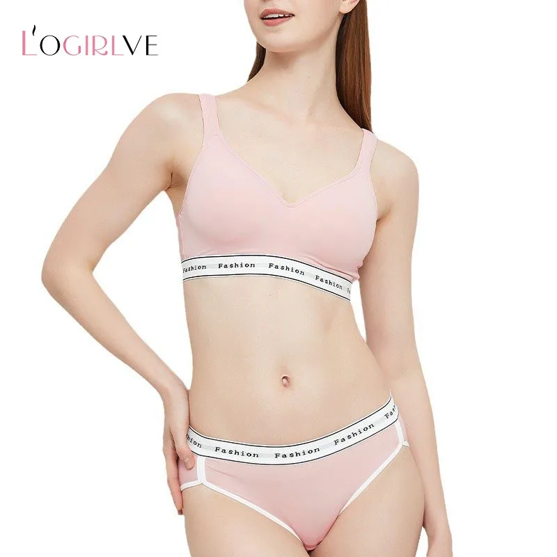 Logirlve French Thin Cup Lingerie Set Lace Bras High Quality Women Underwear Wireless Push Up Brassiere Breathable Bras Panties 5