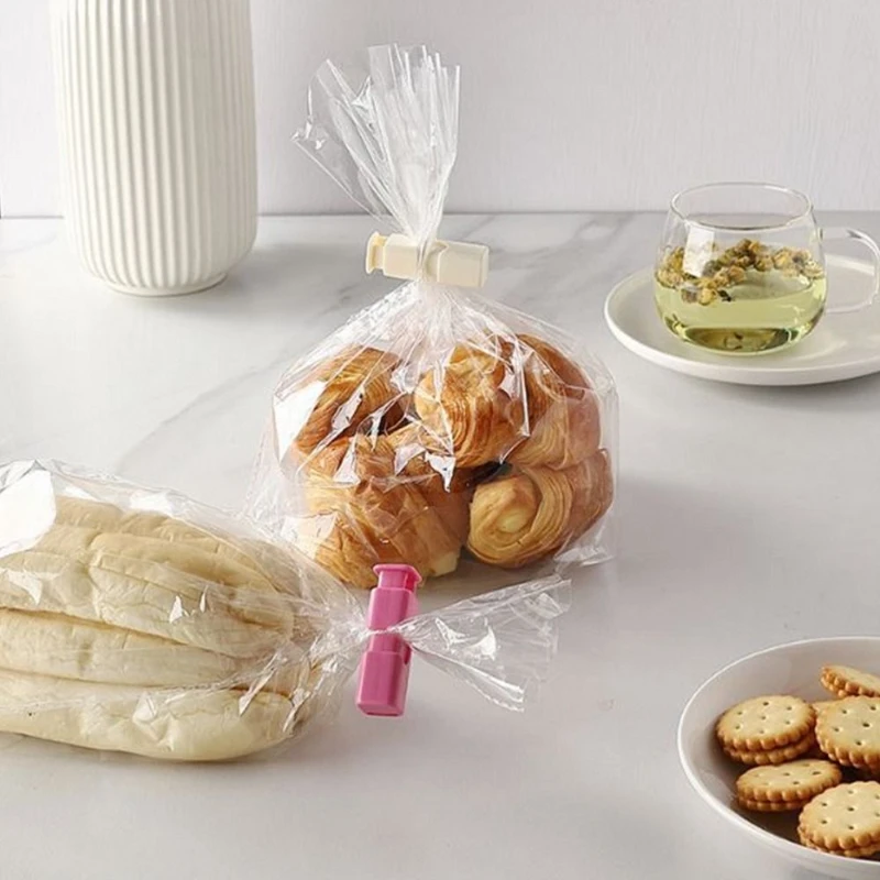 2/4/6PCS 재사용 가능한 빵 가방 클립 신선 식품 밀봉 플라스틱 스프링 클립 가정용 주방 정리용 스낵 보관 밀봉 클램프
