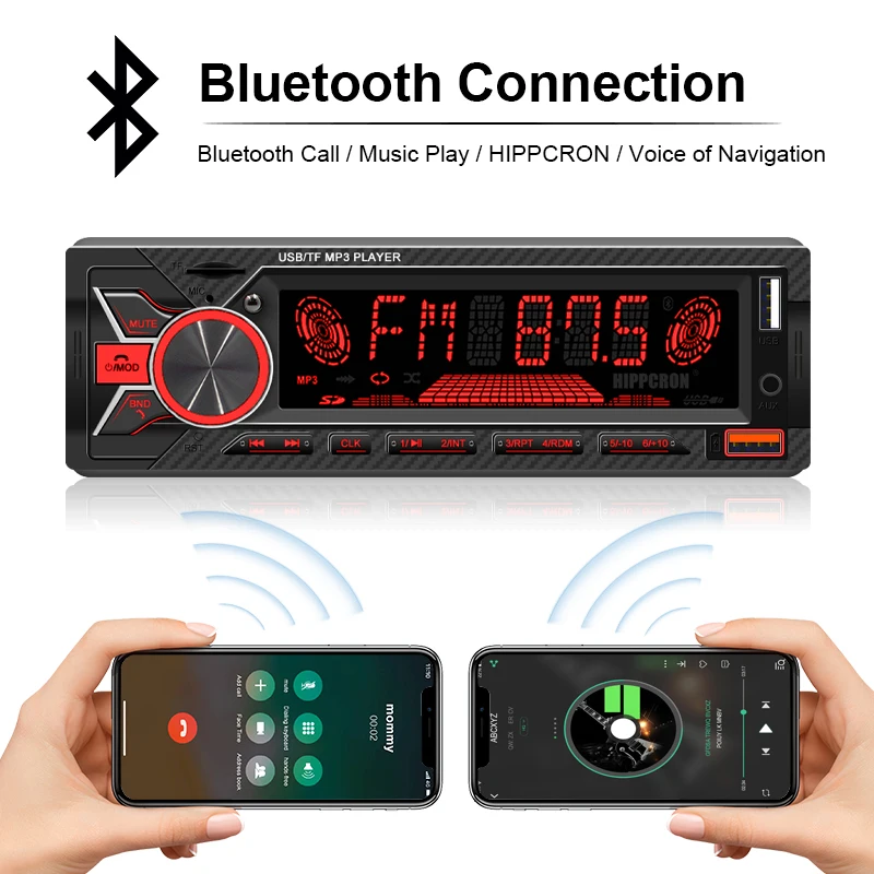 Car 1din Radio Stereo Digital Bluetooth MP3 Player FM Stereo TF Card USB AUX Inp