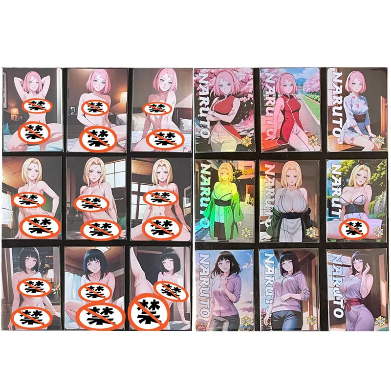 

9pcs/set Anime NARUTO Haruno Sakura Tsunade Hinata ACG Naked Sexy Toys Hobbies Hobby Collectibles Game Collection Cards