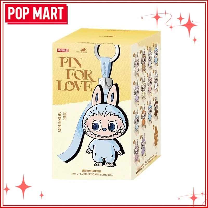 POPMART Labubu V4 Pin for Love Series Chaveiro com pingente de