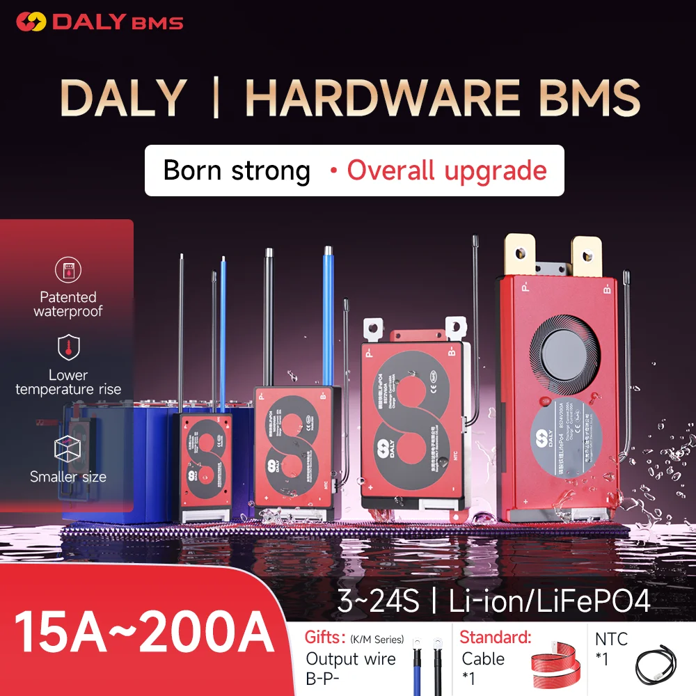 

DALY 18650 BMS With NTC 10S 36V 13S 48V 20S 60V 4S 6S 7S 8S 13S 16S Li-ion LiFePo 40A 60A 100A 150A 200A BMS Balance