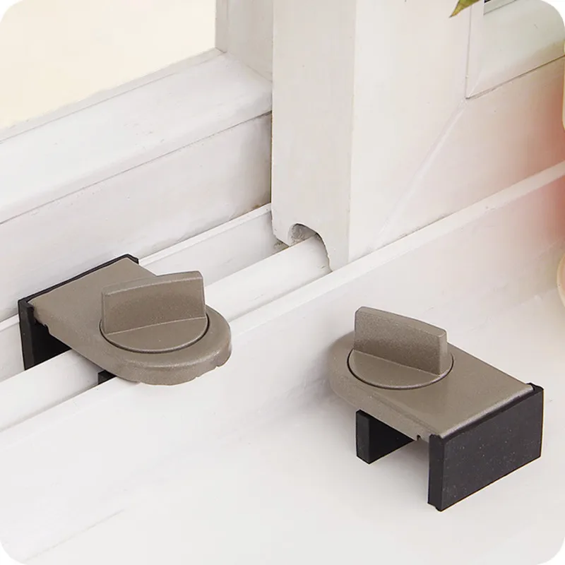 Adjustable Zinc Sliding Window Lock Baby Child Safety Lock Anti-theft Home Door Window Sash Stopper Locks Baby Safety Catch