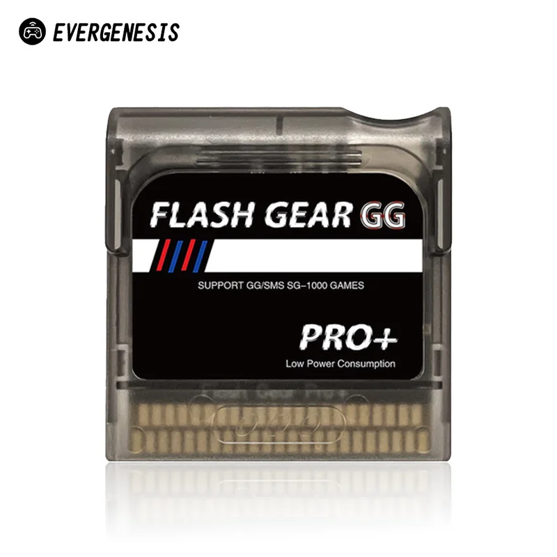 EVERGENESIS Game Gear Game Card FlashMaster Cart With 4GB TF Card Preloaded With 1000+ Games For Sega Game Gear GG Console