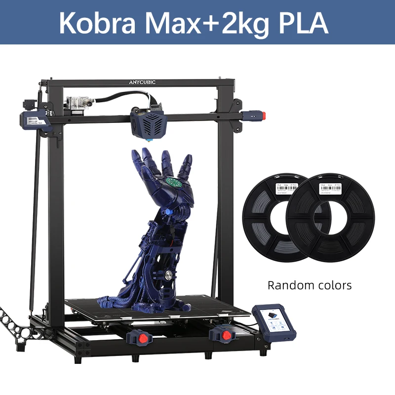 NEW ANYCUBIC 3D Printer KOBRA MAX Huge Print Size FDM 3d Printers Double Z-axis Smart auto-leveling Printing with 400*400*450mm 3dprinter 3D Printers