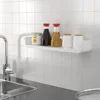 New Wall-Mounted Bathroom Storage Rack Shelf White Make Up Organizer Large Capacity for Kitchen Household  Accessories 5