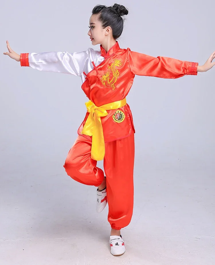 Wushu Clothing Martial Arts Uniform Kung Fu Suit Stage Performance Costume Set for Kids