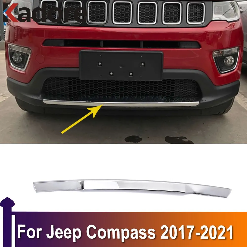 For Jeep Compass 2017 2018 2019 2020 2021 Chrome Front Bottom Bumper