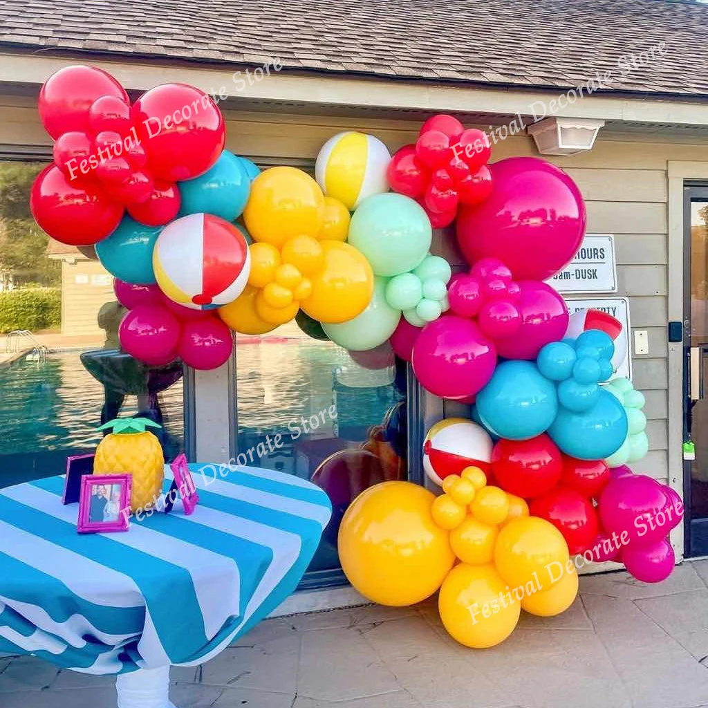  Pool Party Decorations for Girls Kids Birthday Summer Beach  Party Decorations Pool Party Favors Supplies Summer Birthday Party  Decorations Tropical Luau Hawaiian Party for Boys Pool Party Balloons :  Home 