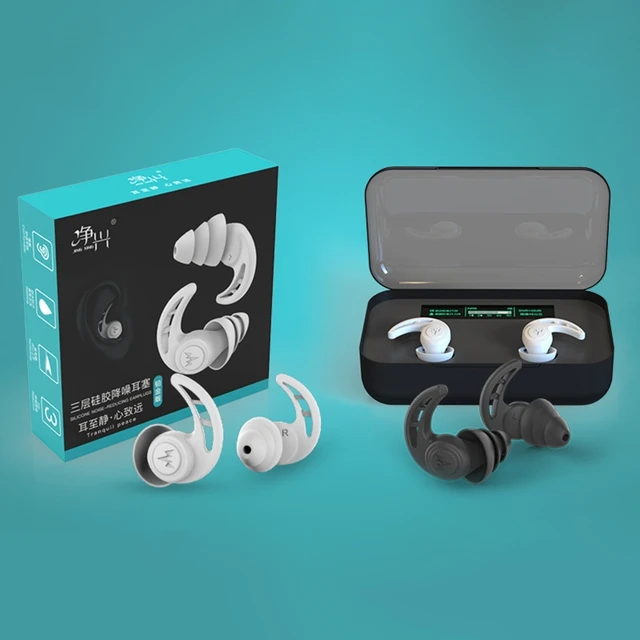 Tapones de silicona para los oídos, antironquidos, cómodos para estudiar el  sueño, QX2B, 2 uds. - AliExpress