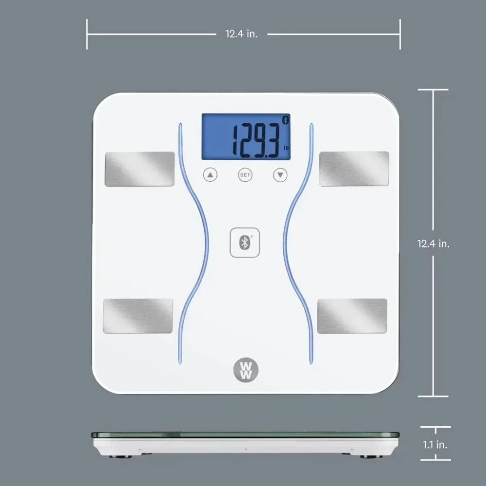 Weight Watchers Body Analysis Clear Glass Bluetooth Digital