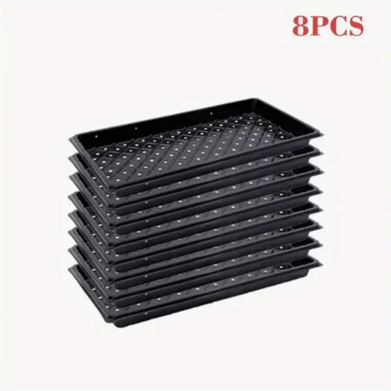 PP Plant Germination Tray Growing Plate Plants Starter For Gardening Starting Seeding Tray For Growing Microgreens Wheat 8Pcs seed starter tray seedling tray
