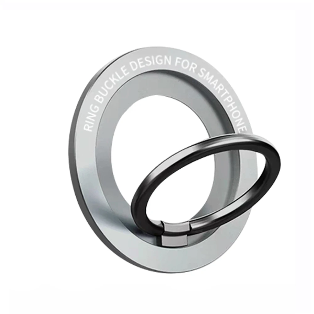 Rotatable Magnetic Phone Ring Holder with Adjustable Grip and Stand