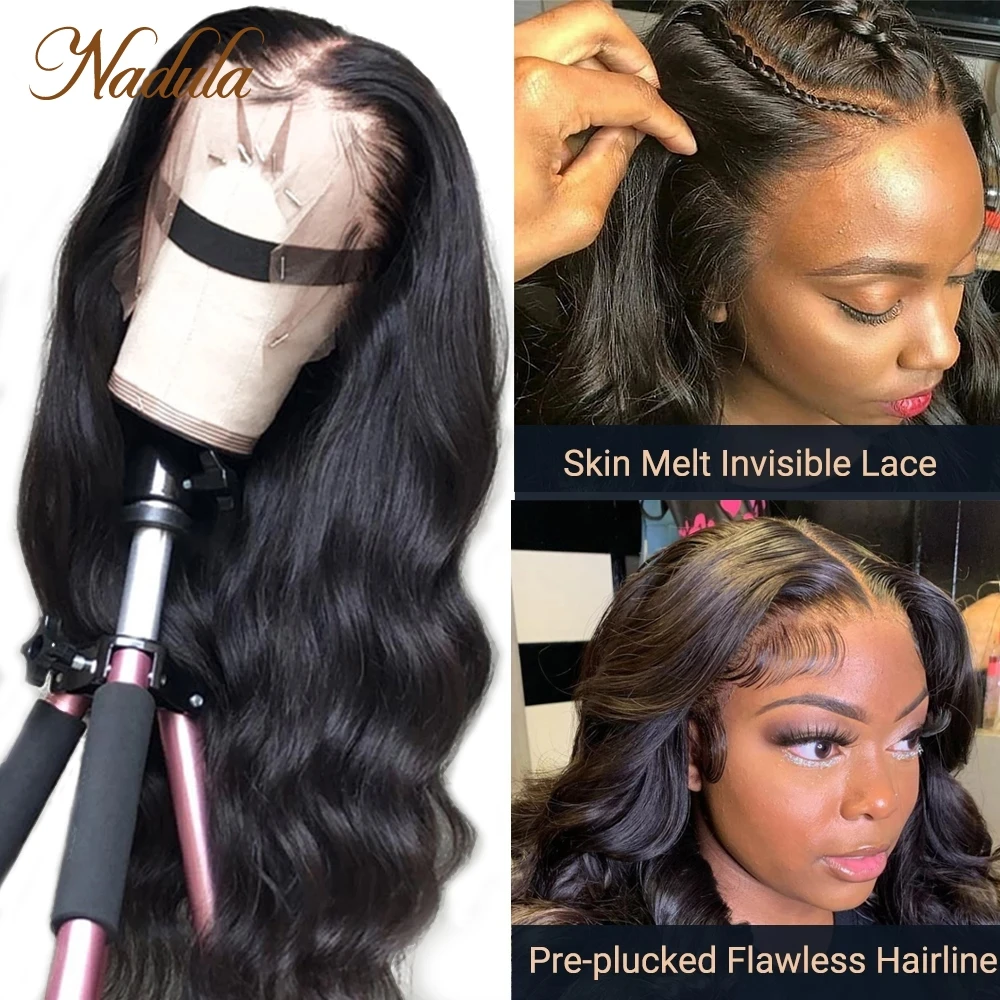Nadula Human Hair Wigs 13x4 13x6 360 Full Lace Front Wig Brazilian Body Wave Swiss Body Wave for Women