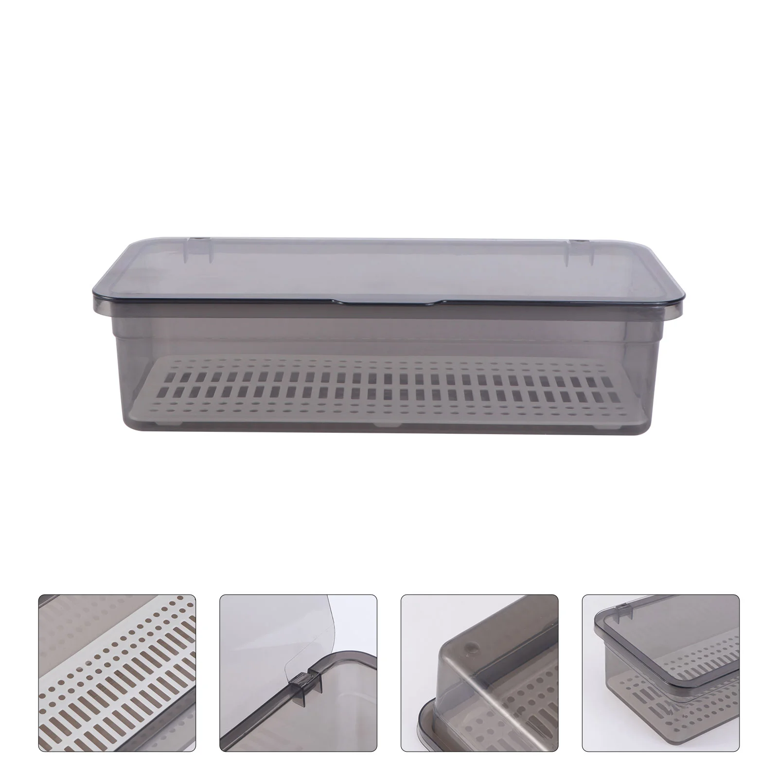 

Chopsticks Drain Storage Box Kitchen Tray Utensil Organizer Flatware Drain dust-proof storage box Tray Flatware Tray with Cover