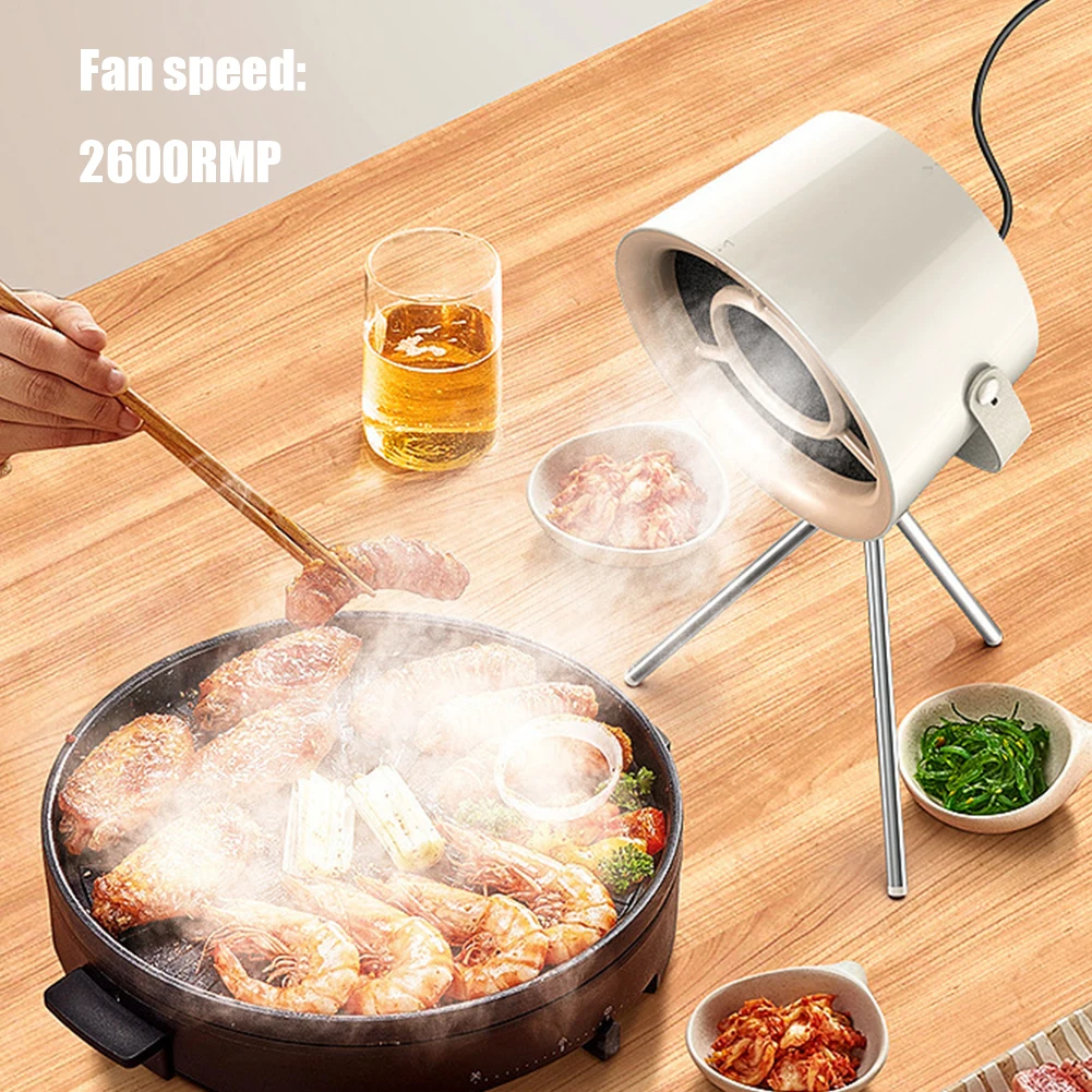 Desktop Range Hood Small Cooker Hood Large Suction USB Charging Portable Exhaust Fan with Filter 3 Gear for Indoor BBQ Hot Pot exhaust fan,mini range hood,range hood