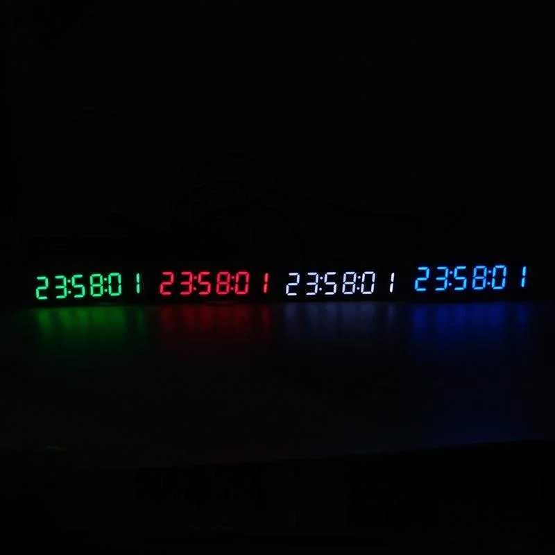 6-Digit LED Digital Clock with Second Display and Power-Off Memory, 12/24-Hour Format, DIY Kit, DC Powered