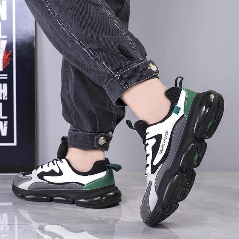 RUNSUN DAILY Men's Sneaker Fashion Walking Shoes Breathable Air Cushion Platform Tennis Shoes for Men