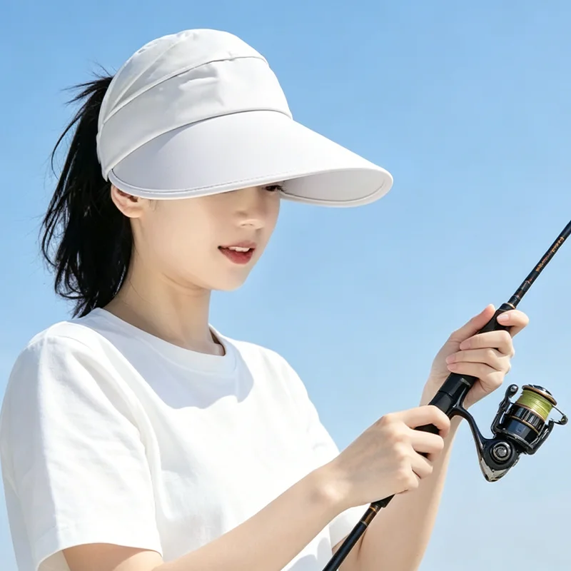 여름용 햇빛 가리개 모자 접이식 탈부착 가능 자외선 차단 통기성 낚시용 햇빛 가리개 모자 얼굴 전체 커버 자외선 차단 사이클링 모자