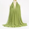 Foulard Hijab en mousseline de soie pour Femme, voile musulman ramadan ,hijab femme musulman,foulard musulmane pour femme, foulard mousseline en Jersey doux de haute qualité hijab islam voile femme musulman,70*180cm