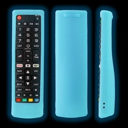 Silicone Protective Cover for Smart TV Remote Control (Luminous blue)