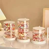 Multi Layer Rotating Transparent Round Jewelry Box for Earrings Studs Necklaces Bracelets Rack Display Shelf Jewelry Storage Box 5