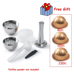 Eco-Friendly Refillable Stainless Steel Coffee Capsule Pod (2Capsules Set)