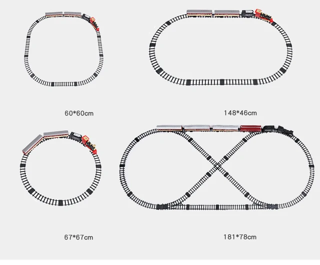 Die Casting Trem Elétrico Trilhos de Brinquedo para Crianças, Escala 1:43,  Vapor Dinâmico, Modelo Ferroviário Set, Autorama Profissional, Circuito de  Carro - AliExpress