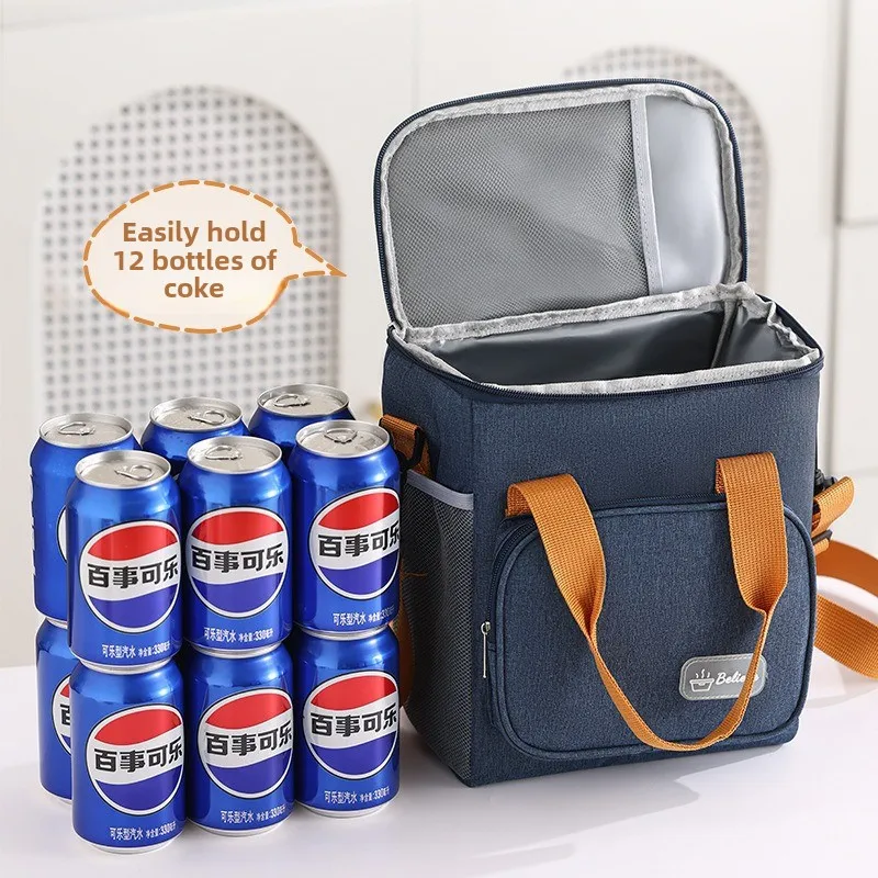 Double-layer Insulation Bag Crossbody Lunch Box Office Worker Student