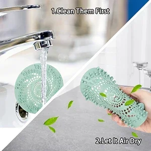 Silicone Anti-blocking Bathtub Stopper for Bathroom Floor Drain Shower Sink Kitchen Household Strainer Tools plug stopper sink strainer shower drain catcher hair drain catcher hair drain filter floor drain filter floor drain hair filter floor drain hair catcher drain hair catcher
