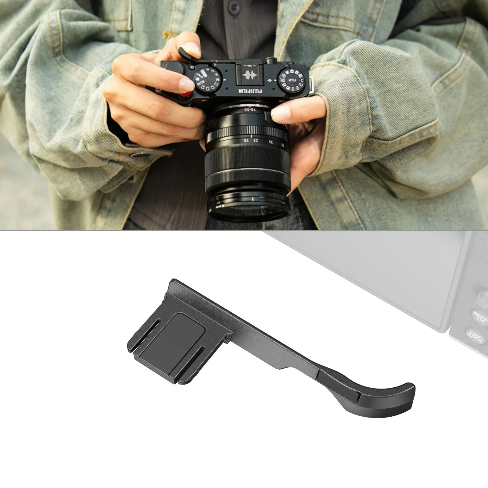 FUJIFILM X-M5 용 Smallrig 카메라 가죽 하프 케이스 키트 범용 땋은 손목 밴드 숄더 스트랩 엄지 그립 카메라 액세서리