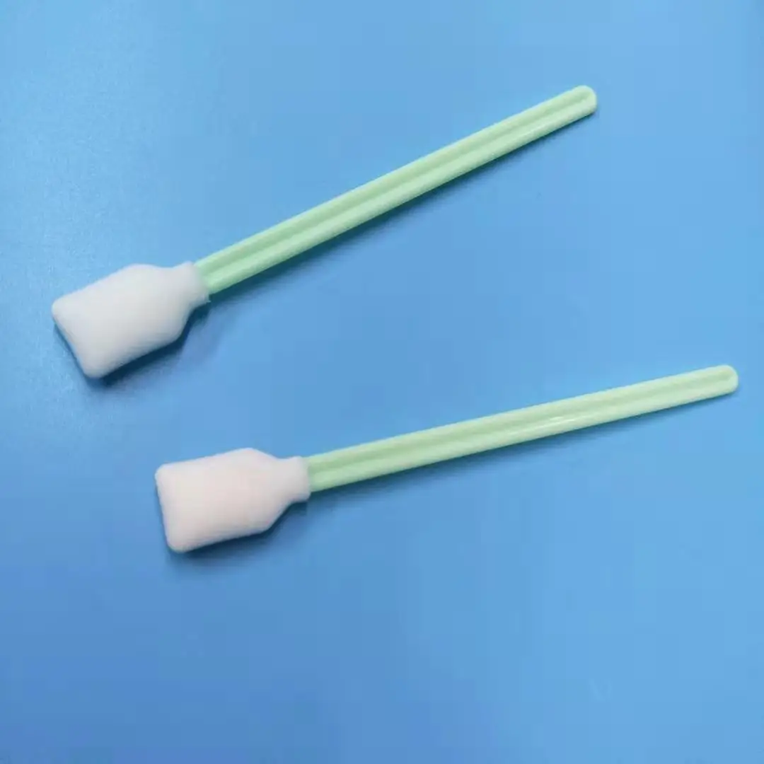 50pcs ESD 폼 면봉(먼지 없는 큰 헤드 포함) 프린터 헤드 카메라 광학 전자 제품용 다목적 녹색 청소 면봉 스틱
