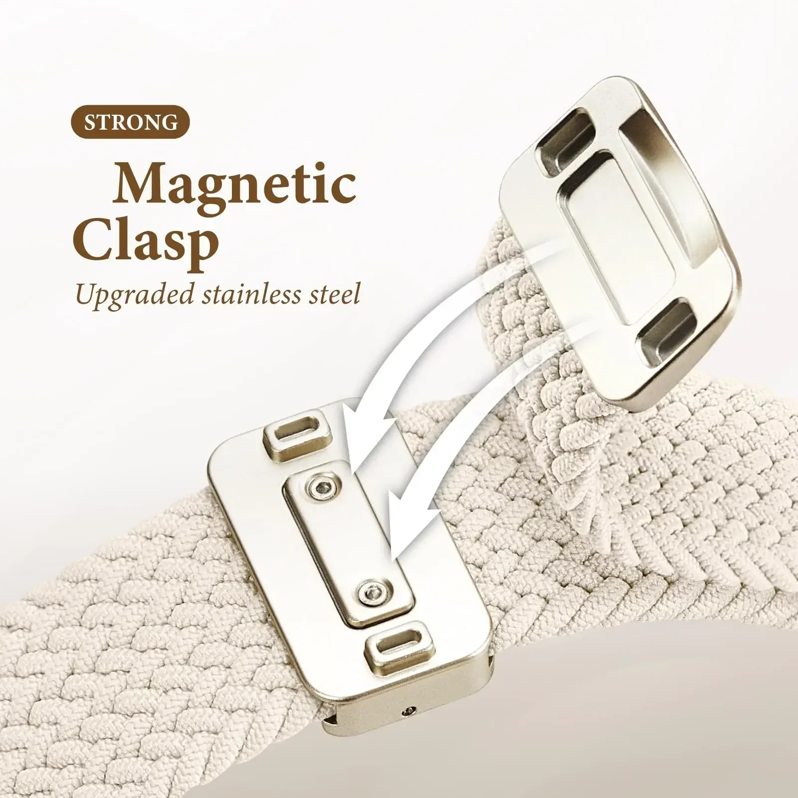Braided Loop Magnetic Buckle Band for Smartwatch - Elegant and Adjustable Strap Bracelet