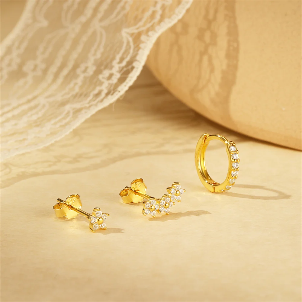 AIDE 925 Sterling Silber 3-teilige Ohrringe für Damen, Blumen-Ohrringe mit langer Kette und Quasten, vielseitig und exquisit – Detail 22