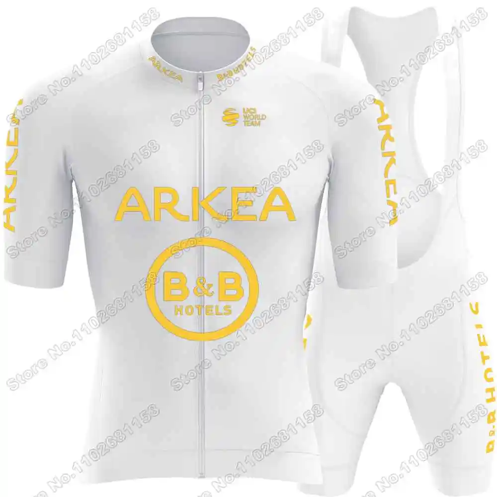 2024 ARKEA B B hotel maglia da ciclismo Nero dorato Set manica