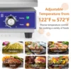 Commercial Griddle, 22" Electric Griddle 2000W, Cast Iron Griddle, Stainless Steel Frame, 122℉-572℉ Adjustable Temperature Contr 5