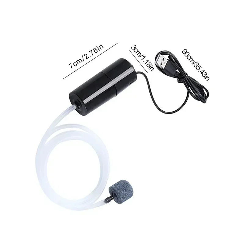 

Tank Fish Air Oxygen Aquarium Silent USB Aerator Pump Accessories With Stone Portable Mini s