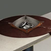 lounge console table luxury decoration keys remote controller Jewelry storage leather tray 4