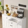Farmhouse Buffet Sideboard Cabinet, Stylish Console Table with 2 Cabinets,Open Storage Shelf, Entryway Sofa Table for Coffee Bar 5