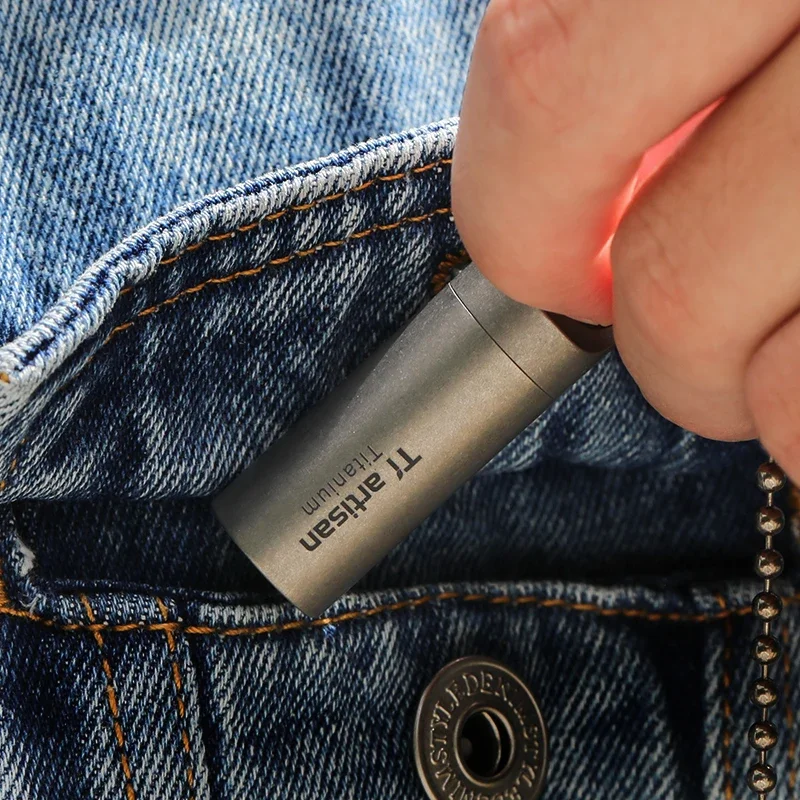 Mini Sealed Waterproof Pill Box Pure Titanium Perfume Storage Case Pendants EDC Tools Eco-friendly Outdoor Home Pill Box Ta6570 pill box