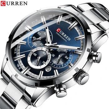 Relogio Masculino CURREN Hot Fashion Mens Watches Top Brand Luxury Wrist Watch Quartz Clock Watch Men Waterproof Chronograph 1