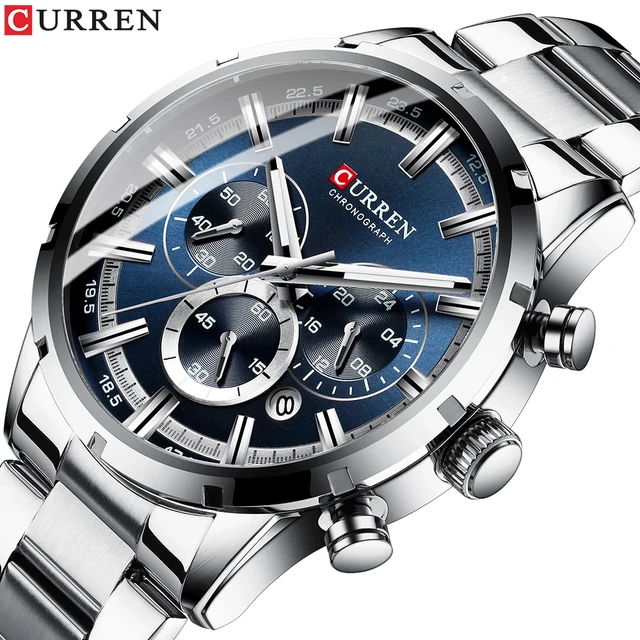 Relogio Masculino CURREN Hot Fashion Mens Watches Top Brand Luxury Wrist Watch Quartz Clock Watch Men Waterproof Chronograph 1