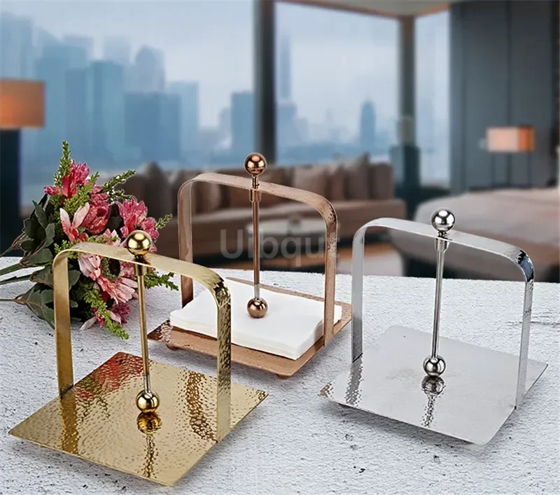 Stainless Steel Tissue Napkin Paper Serviette Dispenser Table Paper Towel Holder Kitchen tissue box Home Restaurant Party Decor 5