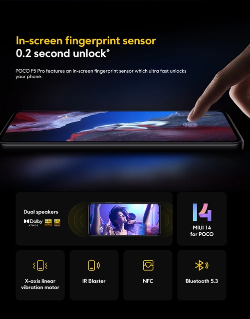 World Premiere】POCO F5 Pro 5G Global Version 256GB / 512GB NFC Snapdragon  8+ Gen 1 Octa Core WQHD+ 120Hz AMOLED 67W 64MP Camera - AliExpress