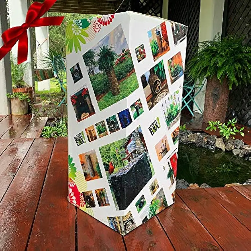 Outdoor Garden, Yard & Porch Pot. Tall Tree Stump Well Pump Cover. Weatherproof, Rustic, Natural Looking Deck & Patio Decor