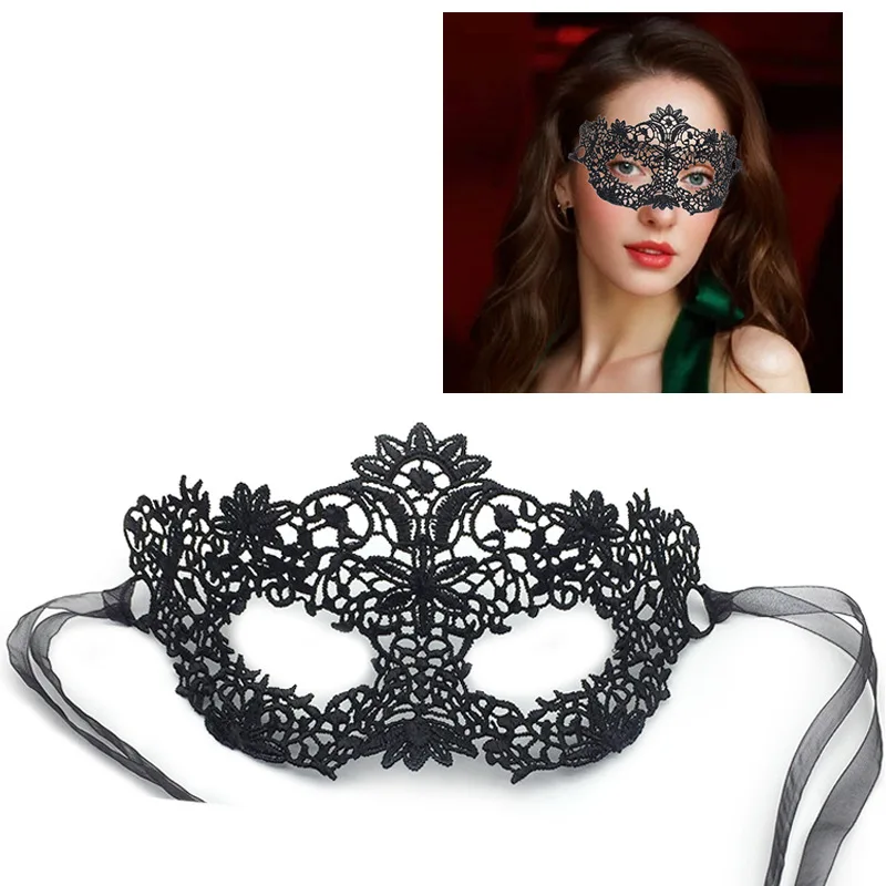 Elegant Black Lace Masquerade Mask Set for Couples - Perfect for Parties and Celebrations